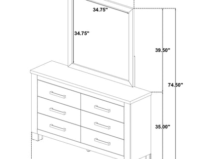 Sansome - 6 Drawer Dresser With Mirror - Oak