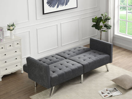 Futon Sofa Bed Convertible Folding Lounge Couch, Armrests
