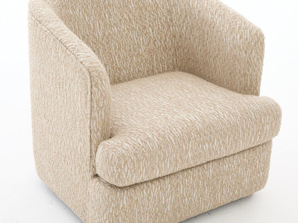 Arm Lounge Chair With Removable Seat Cushion - Light Brown