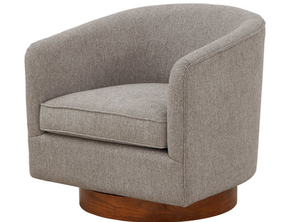 Miramar - Swivel Barrel Chair With Wooden Base