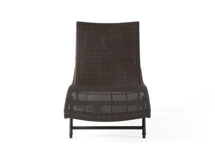 Kauai - Modern Style Pe Wicker Chaise Lounge - Brown Multi
