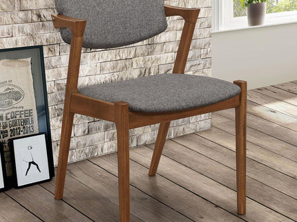Modern Dining Chair And Zigzag Arm Design (Set of 2)