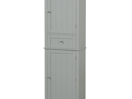Tall Freestanding Bathroom Storage Cabinet With Drawer And Adjustable Shelf