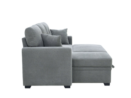 Sleeper Sectional With Pull Out Bed, Reversible Chaise