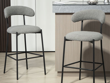 Counter Height Bar Stools With Powder Coating Base And Footrest