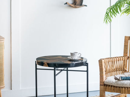 Side Table - Black / Brown