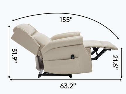 Manual Recliner Chair With Heavy Duty Motion Mechanism, 8 Vibrating Nodes And 3 Massage Modes For Living Room