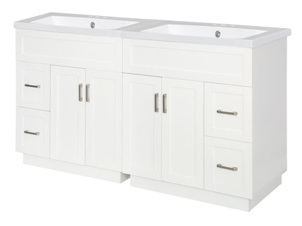 Bathroom Vanity With 2 Doors, 2 Drawers, Adjustable Shelf, Hidden Slides & Soft Close Hinges