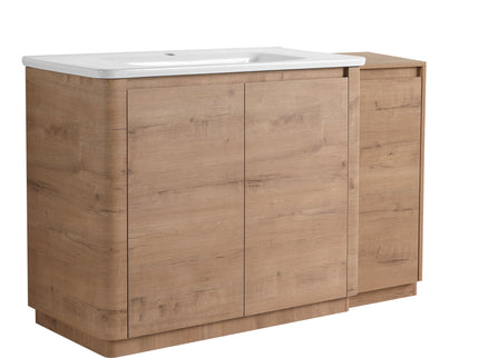Freestanding Bathroom Vanity With Sink, 1 Small Storage Cabinet, Soft Close Door