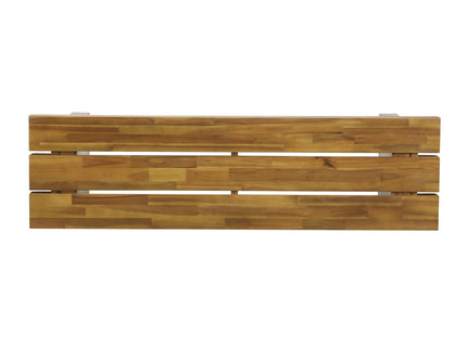 Nahanni - Rustic Acacia Wood Bench With Slat Design - Natural