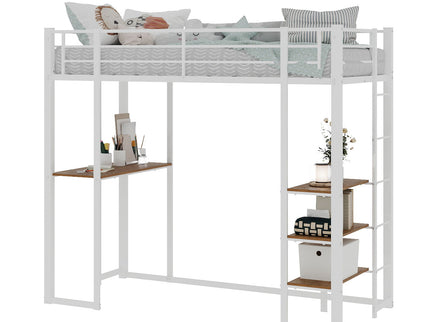 Bunk Bed With L-Shaped Desk And Dual Side Stairs