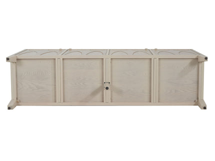 Wood Sideboard With Adjustable Shelves And Storage Cabinet - White Washed