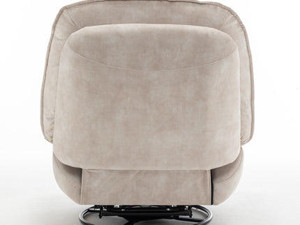 Modern Swivel Gliding Recliner Chair With Rocking Function And Phone Holder, Large Comfortable