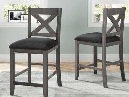 5 Pieces Counter Height Rustic Farmhouse Dining Room Wooden Bar Table Set With 2 Stools And 2 Chairs
