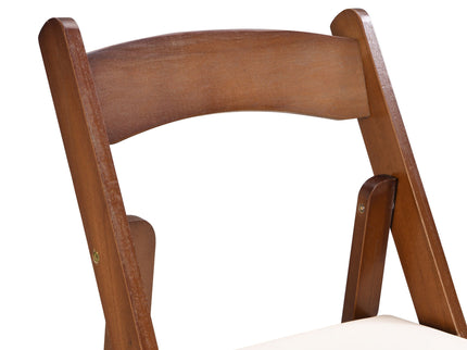 Solid Wood Upholstered Folding Chair Set, Dining Room (Set of 4)