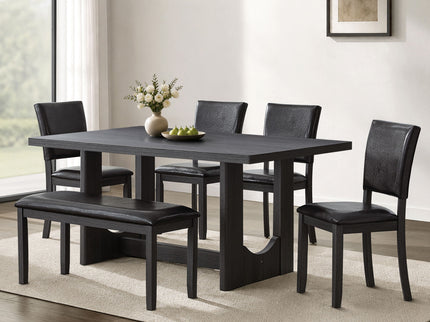 Dining Table Set, Rectangular Kitchen Table With Upholstered Chairs