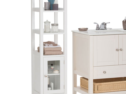 Acadian - Bath Storage Tower - Pure White