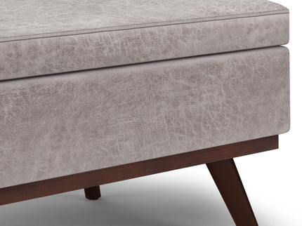 Owen - Lift Top Large Coffee Table Storage Ottoman, Mid Century Style