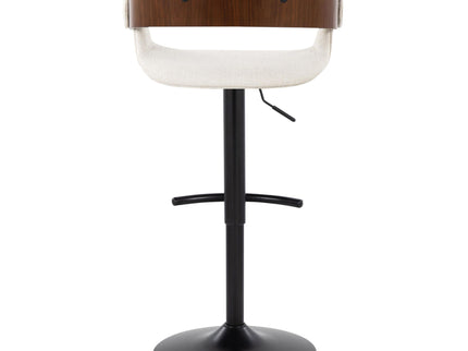 Elisa - Mid Century Modern Adjustable Barstool With Swivel & Rounded T Footrest (Set of 2)