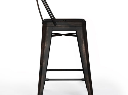 Rayne - Curved Back Metal Stool (Set of 2)