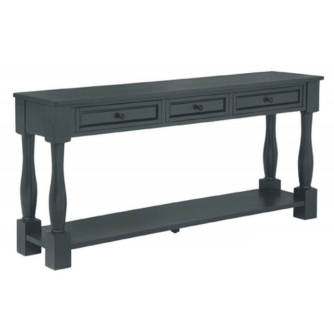 Long Console Table With Drawers And Shelf