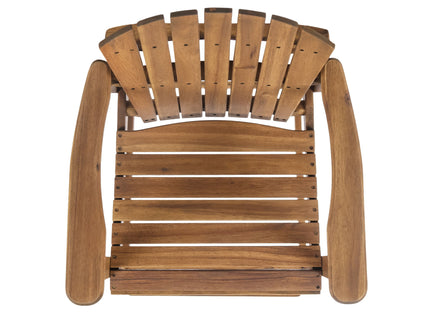 Outdoor Acacia Wood Adirondack Barstools (Set of 2)