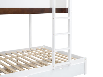 Bunk Bed With Twin Size Trundle, Storage And Desk