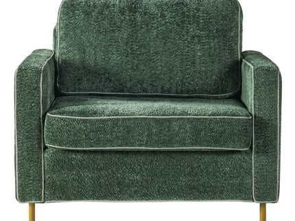 Accent Chair Upholstered Single Sofa With Square Arms, Sewn Pillow Back For Living Room