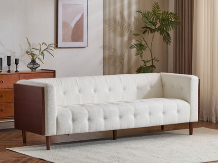 Contemporary 3 Seater Sofa With Tufted Design