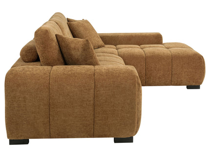 Plather - Sectional Sofa With Chaise - Amber