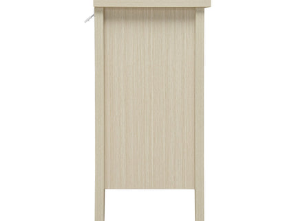 3 Drawer Buffet Sideboard With Adjustable Shelves, Storage Cabinet With Natural Seaweed Decor Doors For Living Room Kitchen Entryway - Natural