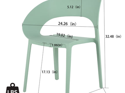 4 Piece Set Of Modern Designed Single Chairs With Round Table