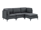 Dark Gray / 2 Pc. 3 Seater Sectional, Ottoman