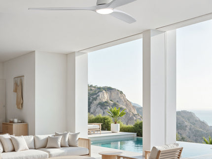 52" Ceiling Fan With Light, Dimmable DC Reversible Motor, 3 Blades