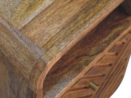 Lille - Mini Curved Nightstand - Oak