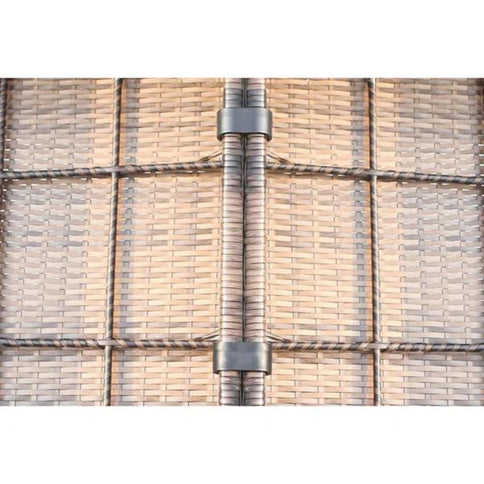 Outdoor Wicker Sectional With Weather Resistant Cushions And Table