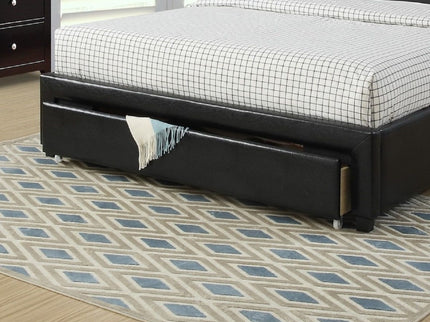 Bed With Tufted Headboard And Storage Drawer