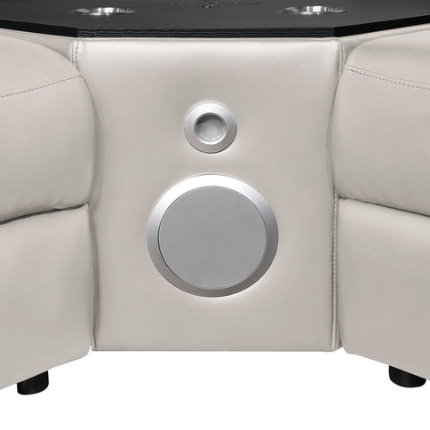 Nova - Sectional With Bluetooth Speaker, LED And Lifting Wine Cabinet