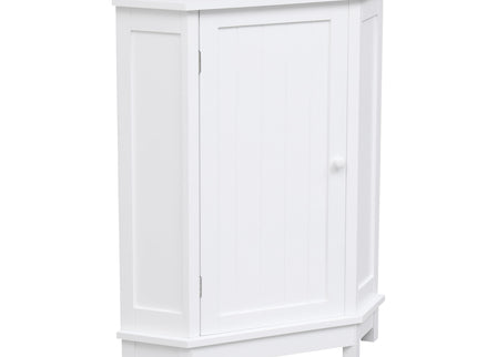 Bathroom Cabinet Triangle Corner Storage Cabinet With Adjustable Shelf Modern Style