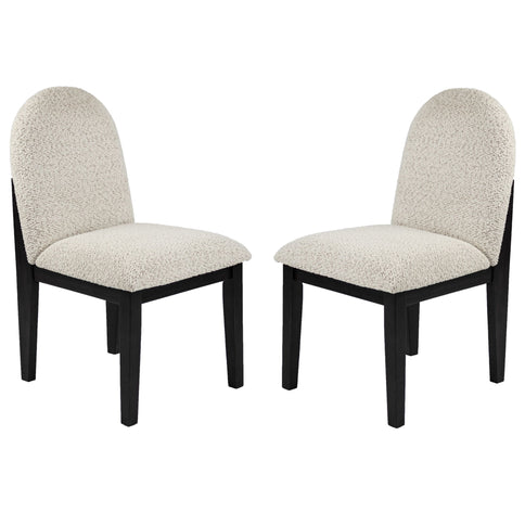 7 Piece Dining Set, Table And 6 Side Chairs, Table With Trestle Base - Black / Charcoal / White