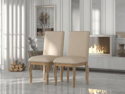 Upholstered Dining Chairs With Nailhead (Set of 2)