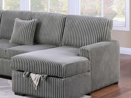 Convertible Sectional Upholstered Sleeper Sofa With Storage Chaise