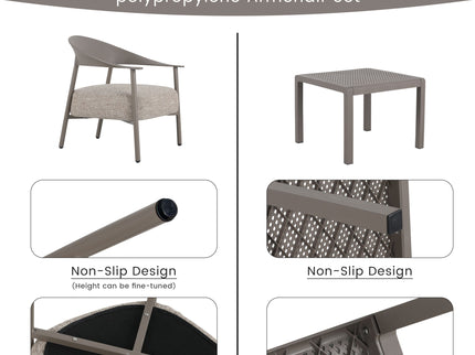 Furniture Set With Seat Cushions, Sturdy And Durable
