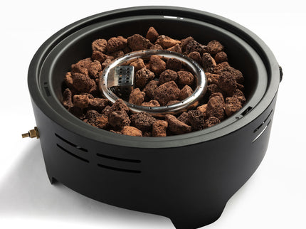 Propane Tabletop Gas Fire Pit, 40000 Btu Round For Outdoor - Black