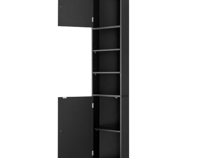 Multi Functional Corner Cabinet With Adjustable Shelves And 2 Doors