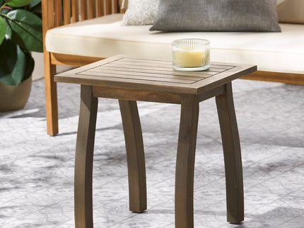Kinesis - Outdoor Side Table With Slatted Top And Wood Frame