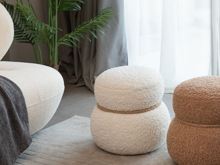 Snowman Stool With Cushion And Solid Wood Frame