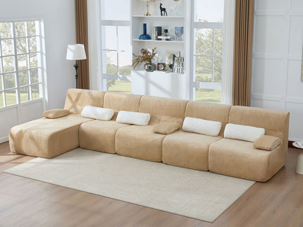 Oversized Sectional Sofa, Living Room Seating With Modular Design