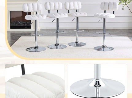Adjustable Height Bar Stools With Footrest For Kitchen Island (Set of 2)