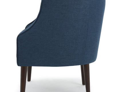 Contemporary Upholstered Club Chair With Button Tufting